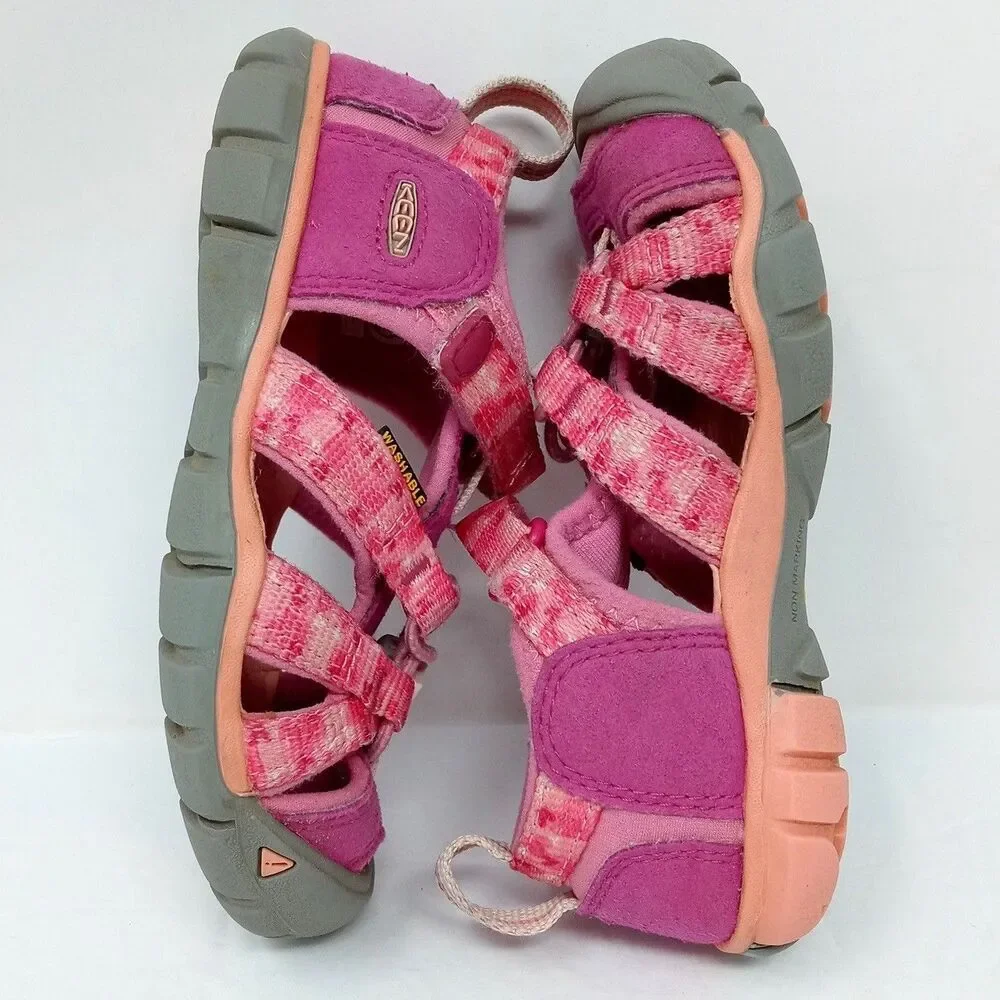 Keen Seacamp II CNX Kids Sandals Size 10 Pink Water Shoes EU 27/28